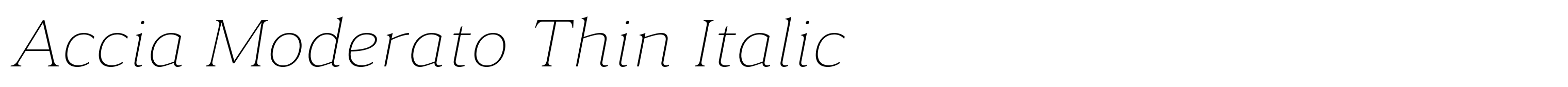 Accia Moderato Thin Italic